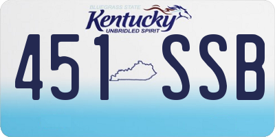 KY license plate 451SSB