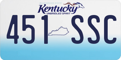 KY license plate 451SSC