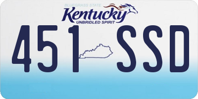 KY license plate 451SSD