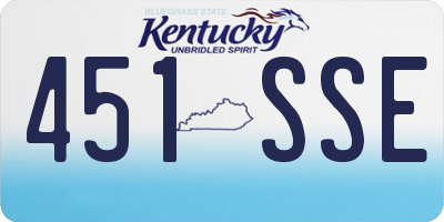 KY license plate 451SSE