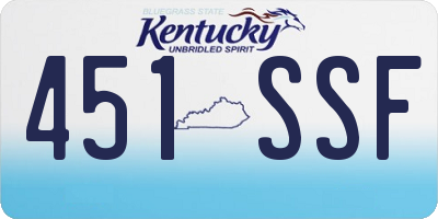 KY license plate 451SSF