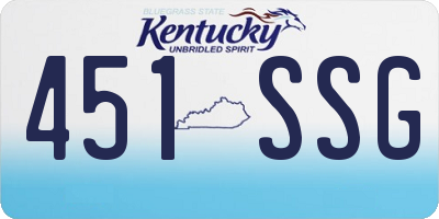 KY license plate 451SSG