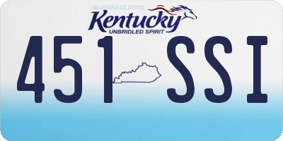 KY license plate 451SSI