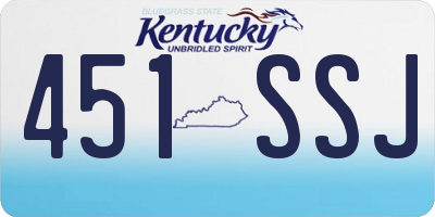 KY license plate 451SSJ