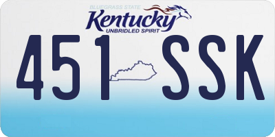 KY license plate 451SSK