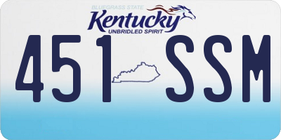KY license plate 451SSM