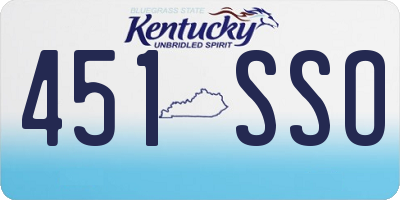 KY license plate 451SSO