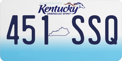 KY license plate 451SSQ