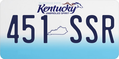 KY license plate 451SSR