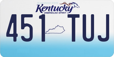 KY license plate 451TUJ