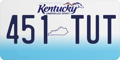 KY license plate 451TUT