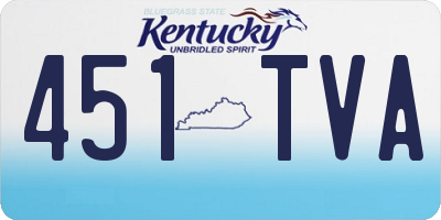 KY license plate 451TVA