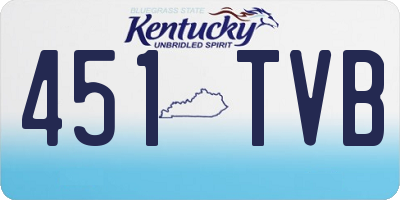 KY license plate 451TVB