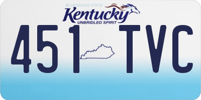 KY license plate 451TVC