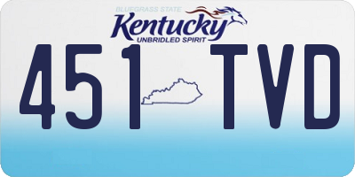 KY license plate 451TVD