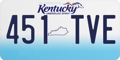 KY license plate 451TVE