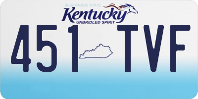 KY license plate 451TVF