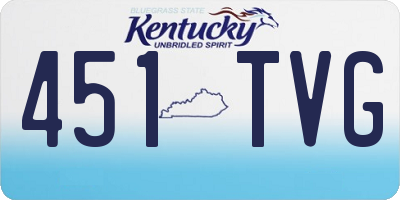 KY license plate 451TVG