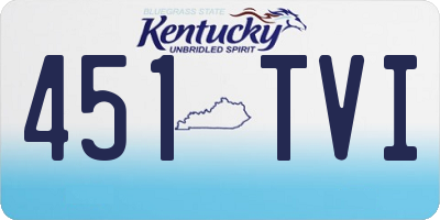 KY license plate 451TVI