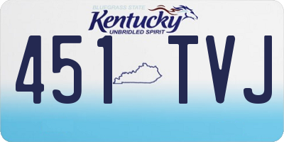 KY license plate 451TVJ