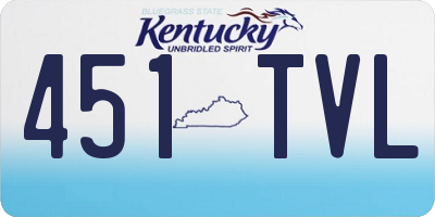 KY license plate 451TVL