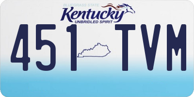 KY license plate 451TVM