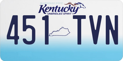KY license plate 451TVN