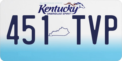 KY license plate 451TVP