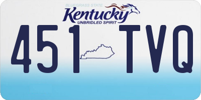KY license plate 451TVQ
