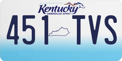 KY license plate 451TVS