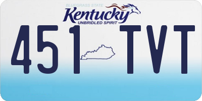 KY license plate 451TVT