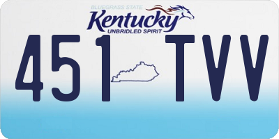 KY license plate 451TVV