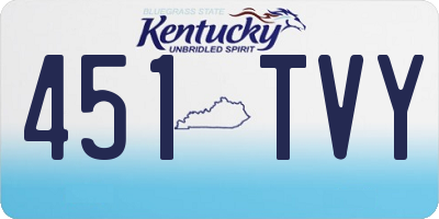 KY license plate 451TVY