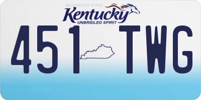 KY license plate 451TWG