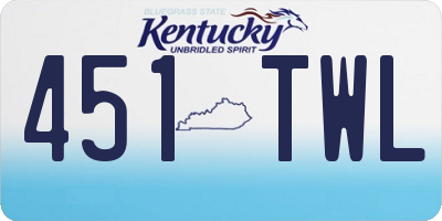 KY license plate 451TWL
