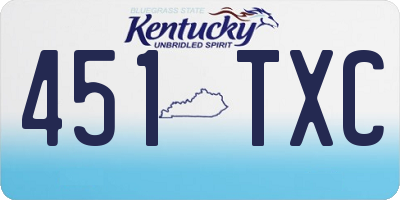 KY license plate 451TXC