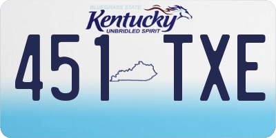 KY license plate 451TXE