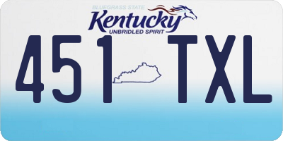 KY license plate 451TXL