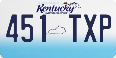 KY license plate 451TXP