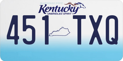 KY license plate 451TXQ