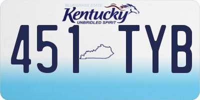 KY license plate 451TYB