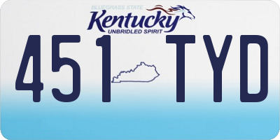 KY license plate 451TYD