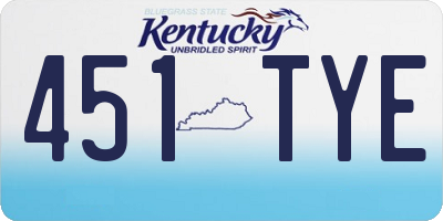 KY license plate 451TYE