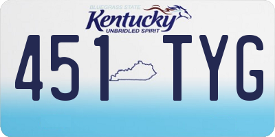 KY license plate 451TYG