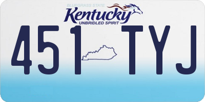 KY license plate 451TYJ