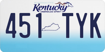KY license plate 451TYK