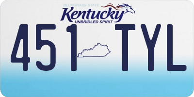KY license plate 451TYL