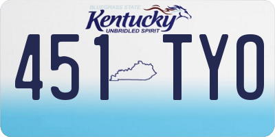 KY license plate 451TYO