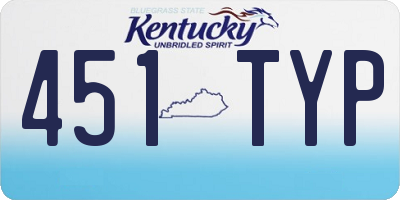 KY license plate 451TYP