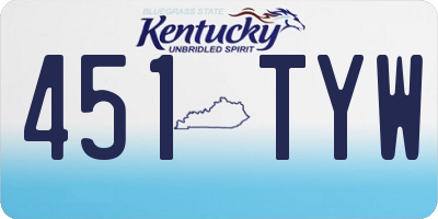 KY license plate 451TYW